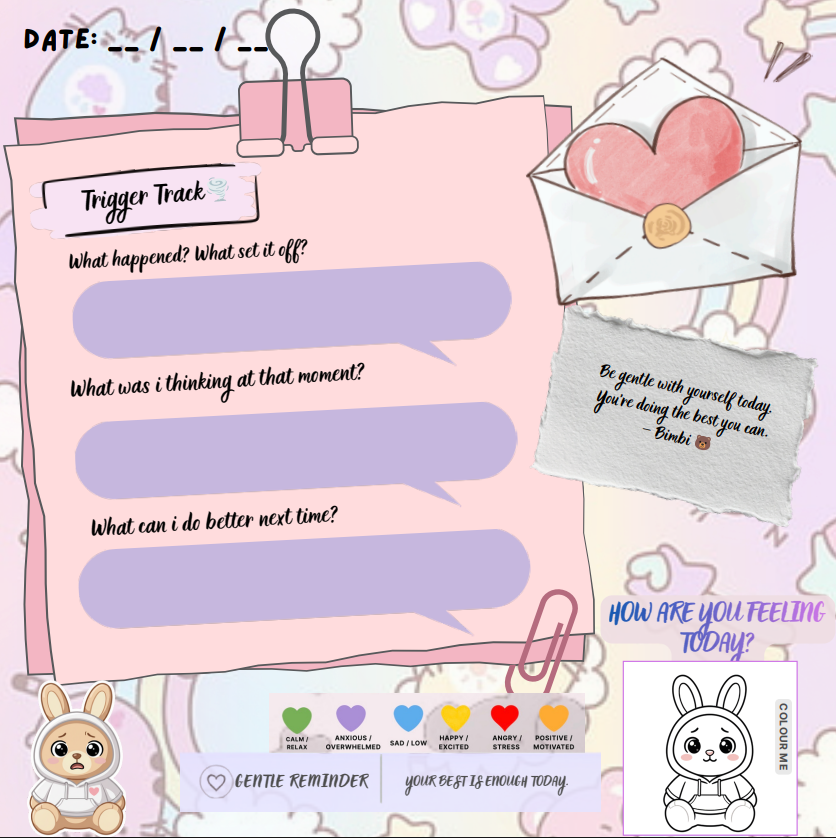 Inner Thoughts Journal | Digital Mental Wellness Journal 32 pages