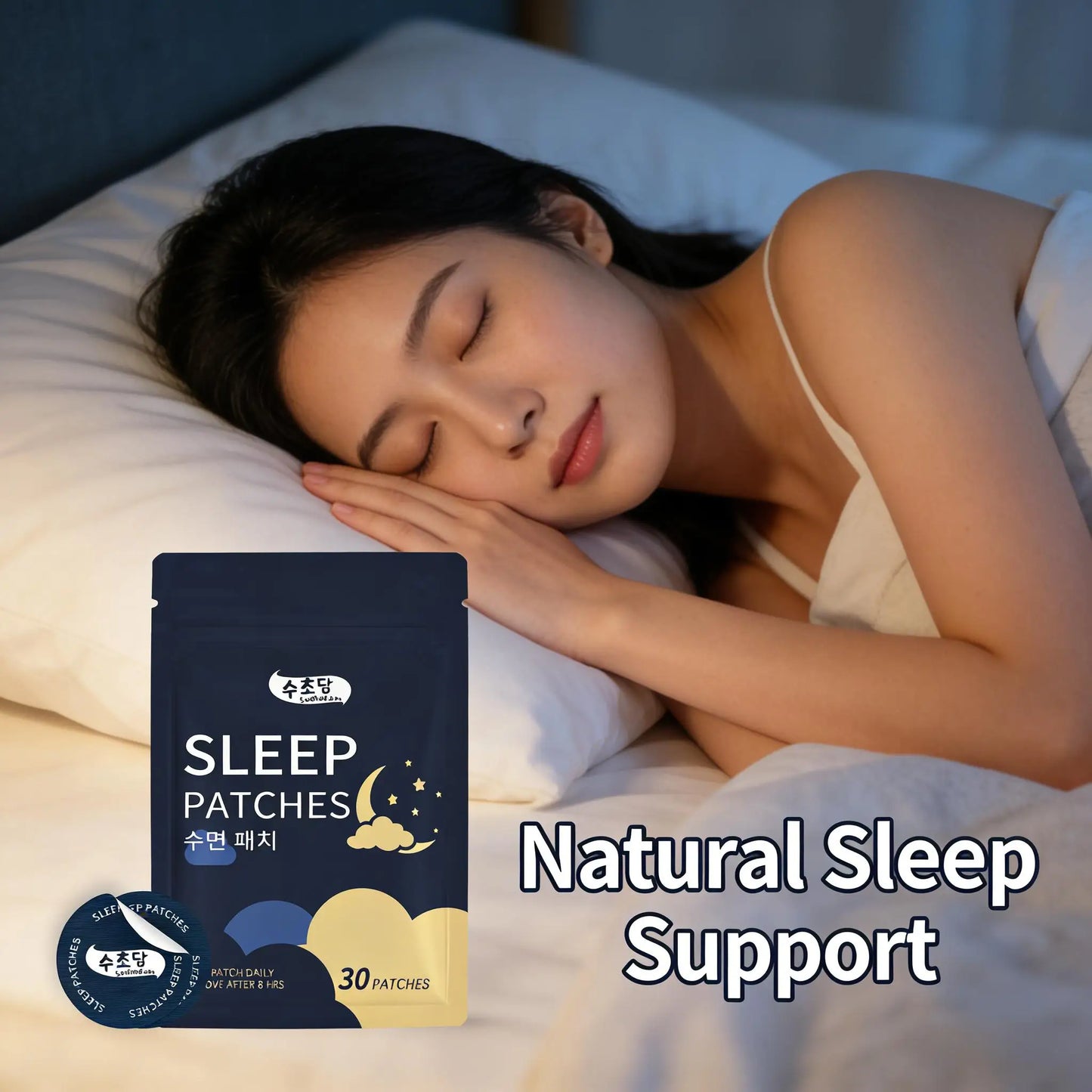 Plant Sleep Patch Relax Physical Mental Relieve Insomnia Reduce Nighttime Awakenings Adjust Schedule Alleviate Fatigue Sticker