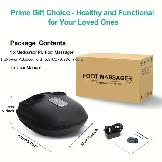 Automatic Foot Massage Machine with Fully Wrapped Rollers Sole Kneading Airbag Pressing Relaxation Foot Massager，Best Gift for Women Mental