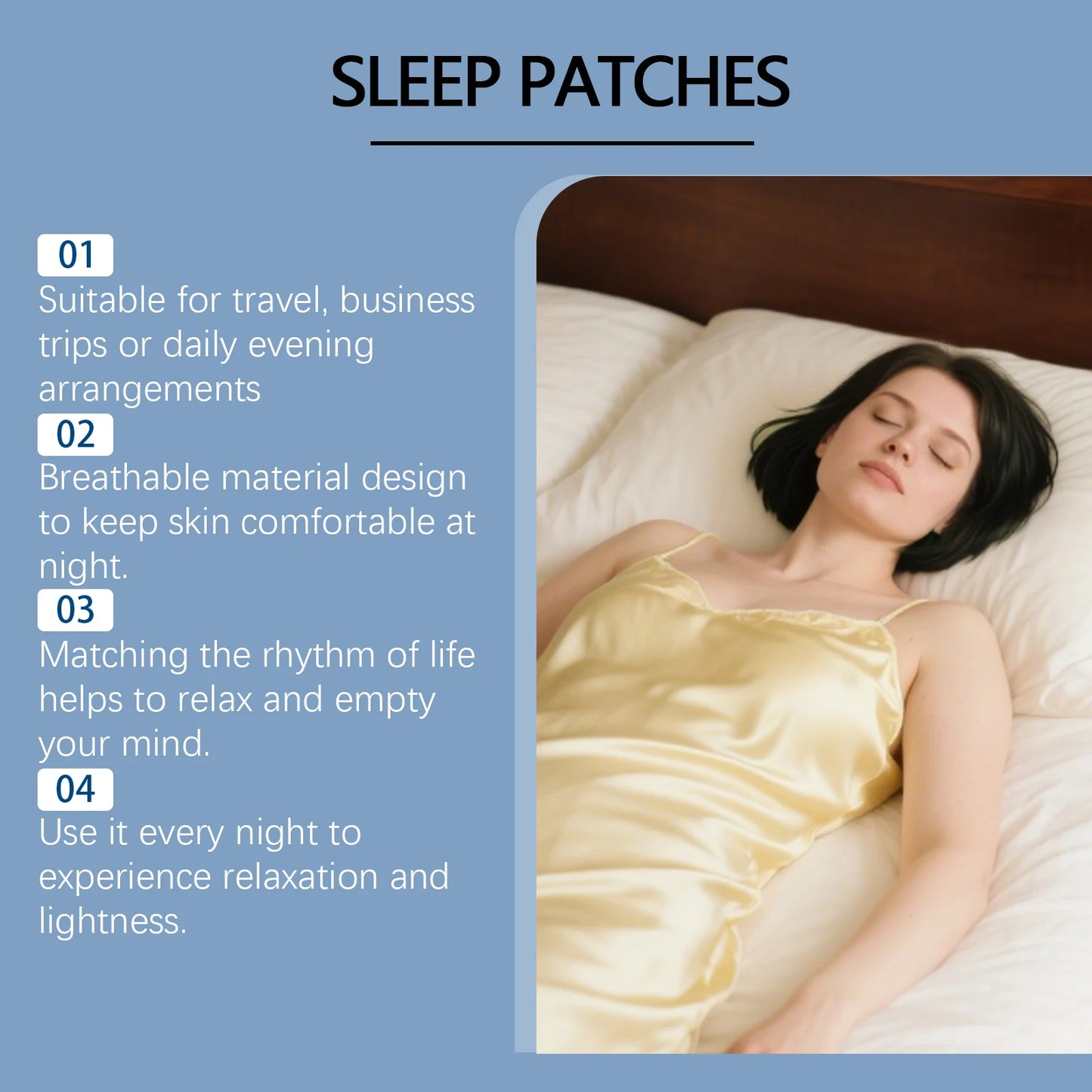Plant Sleep Patch Relax Physical Mental Relieve Insomnia Reduce Nighttime Awakenings Adjust Schedule Alleviate Fatigue Sticker