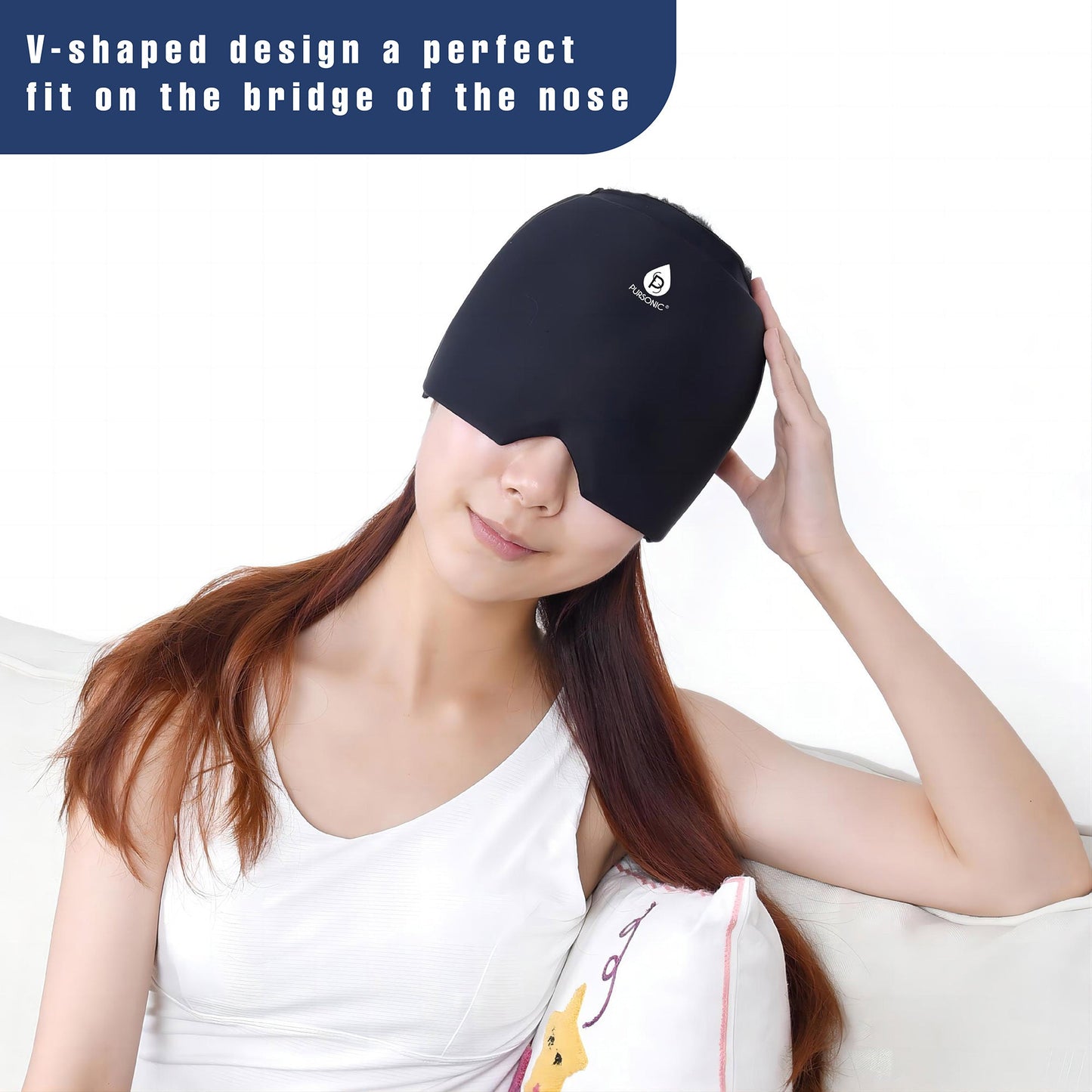 Total Tension Relief: Pursonic 3D Shiatsu Back Massager & Hot/Cold Gel Migraine Cap